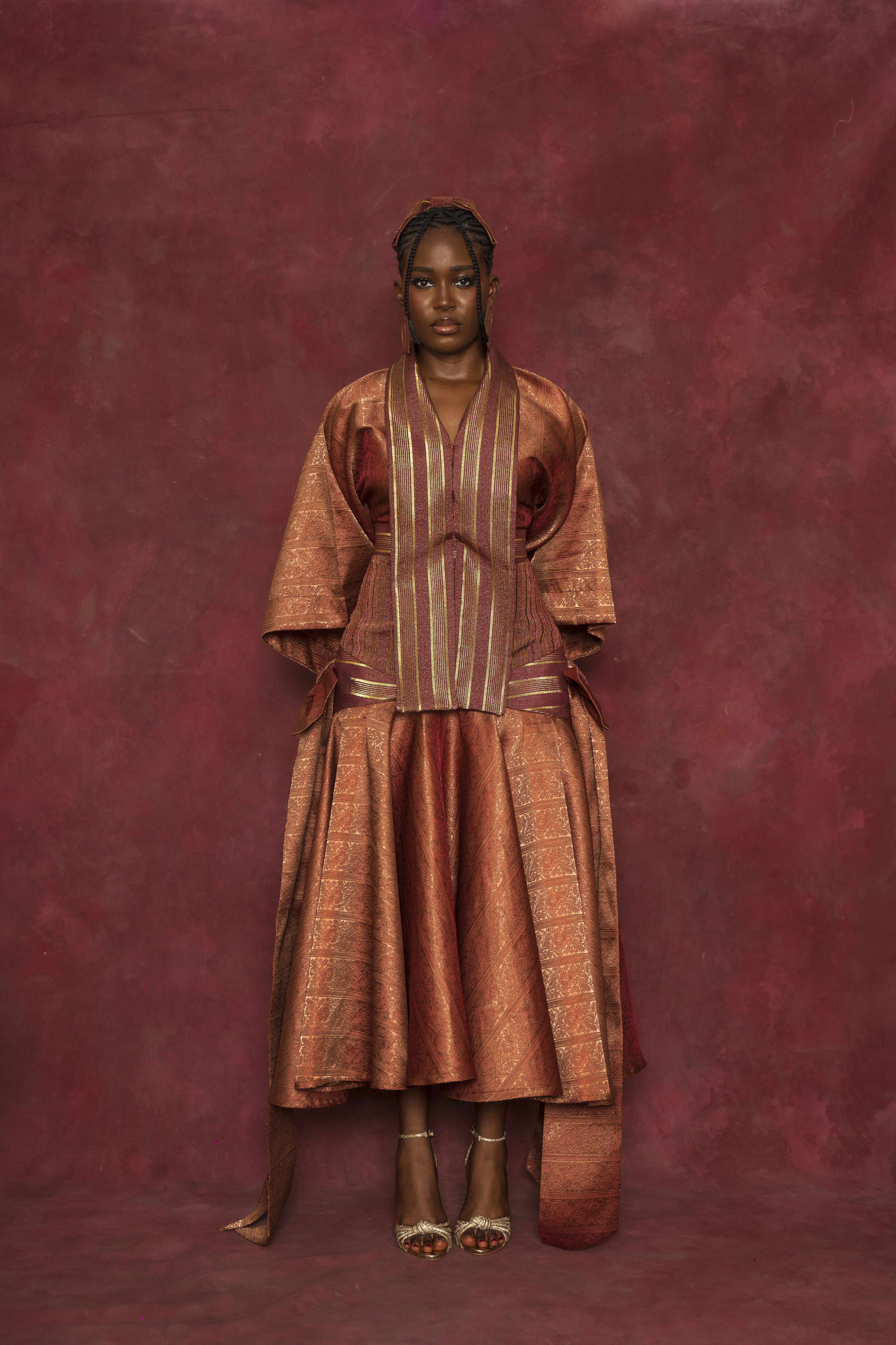 Rust Imperial Blouse and DMAKO Skirt